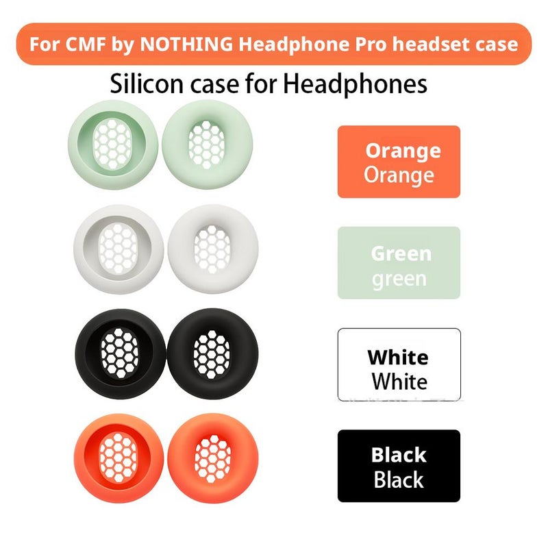 for CMF by NOTHING Headphone Pro Protective Case, 2pcs Soft Silicone Shell Case for CMF by NOTHING Headphone Pro (white) - Image 5
